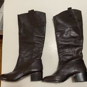Louise Et Cie Brown Leather Riding Boots Size 7M Pull On